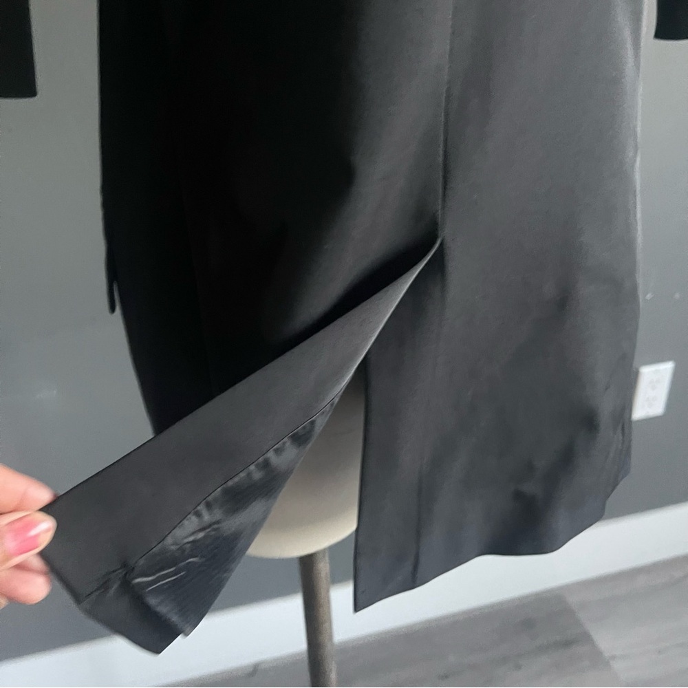 Elizabeth and James Black Longline Blazer 3/4 Sleeve Tailored Jacket Blazer - Picture 5 of 7